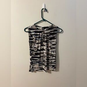 Calvin Klein Stylish Black and White Women's Blouse Size XS P